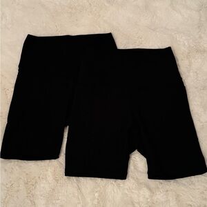 Danskin 2 pack of biker shorts ribbed and regular